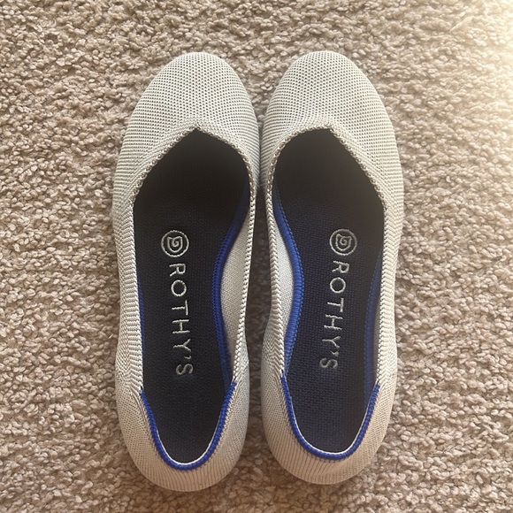 Rothy's Shoes - Rothy's Grey Round Toe Flats gray-blue W 5.5